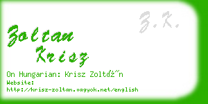 zoltan krisz business card